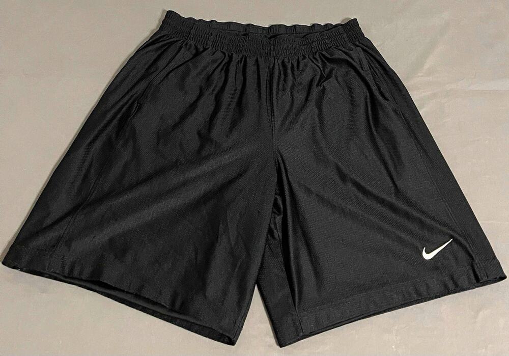 Nike Dazzle Basketball Shorts Mens L Black White Swoosh Mesh Y2K
